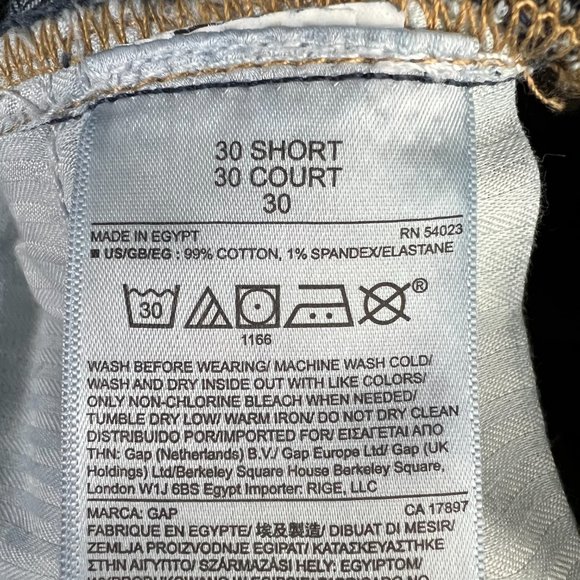Gap Authentic Flare in Rinse Dark Wash Mid Rise Stretch Jeans Size 30 Short 30P - Picture 9 of 10